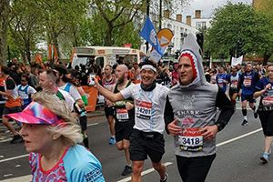 Shark Trust Managing Director, Paul, running the London Marathon